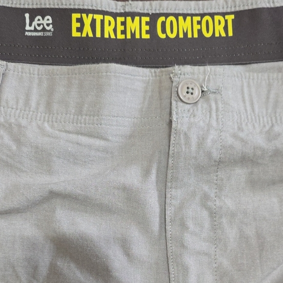 Lee Men's Light Gray Flat Front Shorts - Picture 2 of 3